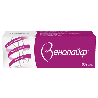 Купить Венолайф 0,25% + 5% + 2% 100 г гель для наружного применения