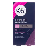 Купить: Veet Expert 12 шт полоски восковые для депиляции для нормальной кожи