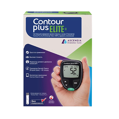 Купить Contour Plus Elit глюкометр для определения уровня глюкозы в крови
