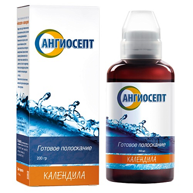 Купить Ангиосепт 200 мл ополаскиватель с календулой