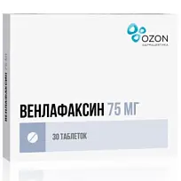 Купить: Венлафаксин 75 мг 30 шт таблетки