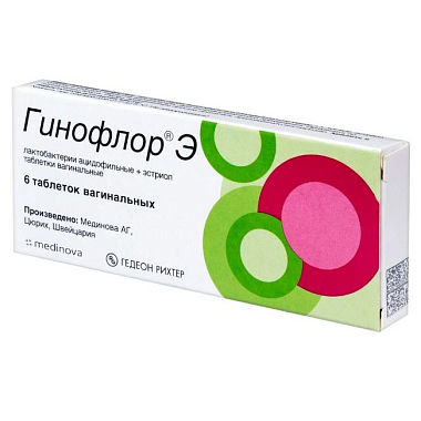 Купить Гинофлор Э 6 шт таблетки вагинальные