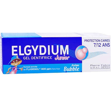 Купить Эльгидиум Junior Aroma Bubble 50 мл паста-гель зубная для взрослых и детей от 7 лет
