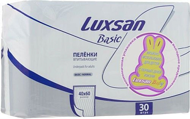 Купить Luxsan пеленки 40 см X 60 см 30 шт базик/норма