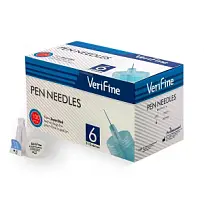 Купить: Verifine 100 шт иглы для инсулиновой шприц-ручки одноразовые 31G (0,25 х 6 мм)