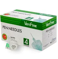 Купить: Verifine 32G 0,23 х 4 мм иглы для инсулиновых шприц-ручек одноразовые