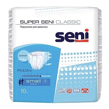 Купить Seni Super Classic 10 шт подгузники размер S