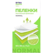 Купить: Bona Mente пеленки впитывающие одноразовые нормал 60 см х 90 см 5 шт