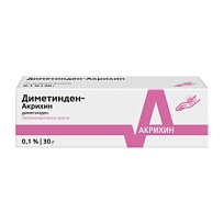 Купить: Диметинден-Акрихин 0,1 % 30 г гель для наружного применения