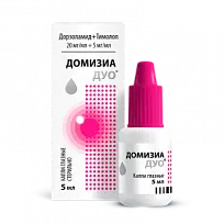 Купить: Домизиа Дуо 20 мг/мл + 5 мг/мл 5 мл капли глазные