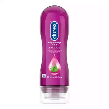 Купить Дюрекс Плэй Массаж 2в1 гель-смазка 200мл алоэ вера