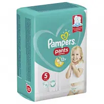 Купить: Pampers Pants 15 шт трусики-подгузники размер 5 (12-17 кг)
