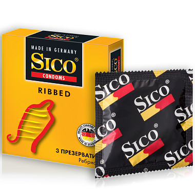 Купить Sico Ribbed 3 шт презервативы ребристые
