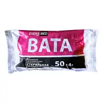 Купить: Evers Med 50 г вата медицинская гигроскопическая хирургическая стерильная