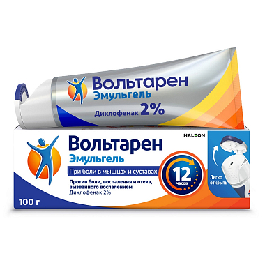 Купить Вольтарен Эмульгель 2 % 100 г гель для наружного применения крышка с откидным верхом