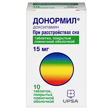 Купить Донормил 15 мг 10 шт таблетки покрытые пленочной оболочкой