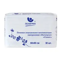 Купить: Пелигрин Classic 60 см x 90 см 5 шт пеленки впитывающие одноразовые