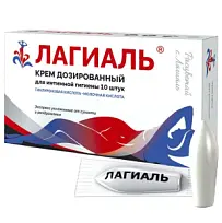 Купить: Лагиаль 10 шт крем для интимной гигиены дозированный
