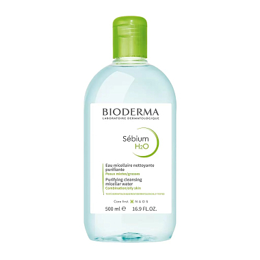 Купить Bioderma Sebium H2O 500 мл вода мицеллярная очищающая для жирной и проблеиной кожи