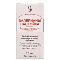 Купить: Валериана  настойка 25мл (Ивановская ФФ)