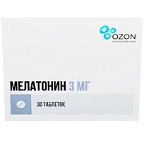 Купить: Мелатонин 3 мг 20 шт таблетки покрытые пленочной оболочкой