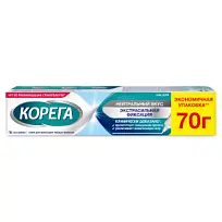 Купить: Корега 70 г крем для фиксации зубных протезов экстрасильная фиксация вкус нейтральный