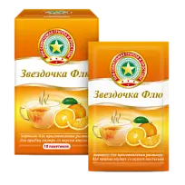 Купить: Звездочка Флю 15 г 10 шт порошок для приготовления раствора для приема внутрь апельсин