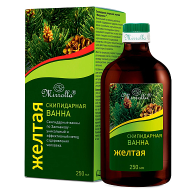 Купить Mirrolla 250 мл эмульсия скипидарная для ванн желтая