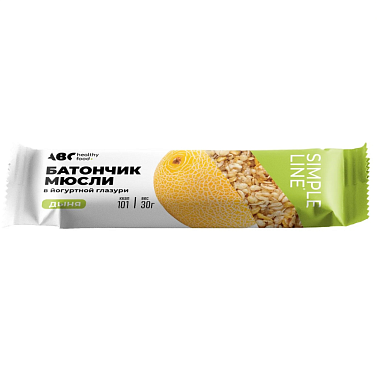 Купить ABC Healthy Food 30 г батончик-мюсли дыня в йогурт глазури