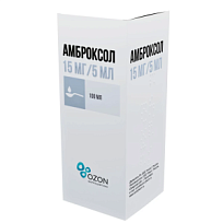 Купить: Амброксол 15 мг/5 мл 100 мл сироп с мерным стаканом/ложкой
