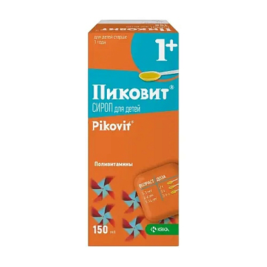 Купить Пиковит 1+ 150 мл сироп для детей