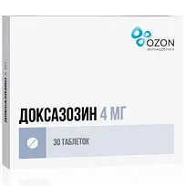Купить: Доксазозин 4 мг 30 шт таблетки