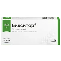 Купить: Бикситор 60 мг 30 шт таблетки покрытые пленочной оболочкой