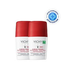 Купить: Vichy Clinical Control 50 мл 2 шт дезодорант-антиперспирант против избыточного потоотделения 96 ч