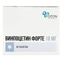 Купить: Винпоцетин Форте 10 мг 90 шт таблетки