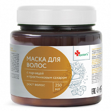 Купить Apotek`s 250 мл маска для волос с горчицей и тростниковым сахаром
