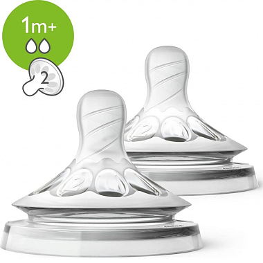 Купить Philips Avent Natural SCF042/27 2 шт соска силиконовая медленный поток 1 мес+