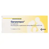 Купить: Оргалутран 0,25 мг/0,5 мл 5 шт раствор для подкожного введения шприцы