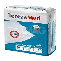 Купить: TerezaMed Basic 60 х 60 см 30 шт пеленки одноразовые