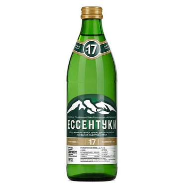 Купить Ессентуки Эльбрус №17 0,5 литра вода лечебная газированная стекло