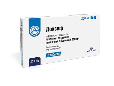 Купить Доксеф 200 мг 10 шт таблетки покрытые пленочной оболочкой