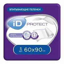 Купить: Id Protect 60 см x 90 см 5 шт пеленки