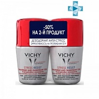 Купить: Vichy дезодорант шариковый Анти-стресс 72 часа от избыточного потоотделения, 50мл 2 шт