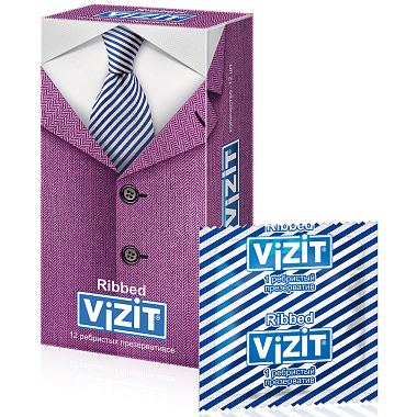 Купить Vizit Ribbed 12 шт презервативы ребристые