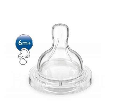 Купить Philips Avent Classic SCF634/27 2 шт соска силиконовая быстрый поток 6 мес+