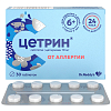 Купить Цетрин 10 мг 30 шт таблетки покрытые пленочной оболочкой