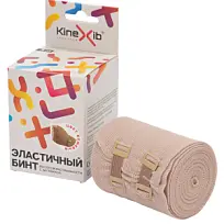 Купить: Kinexib 7,5 см х 3 м бинт эластичный бежевый с застежкой