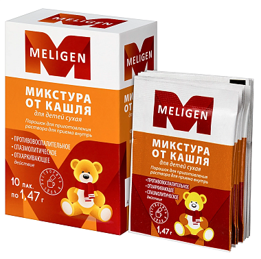Купить Микстура от кашля сухая 1,47 г 10 шт порошок для приготовления раствора для приема внутрь для детей