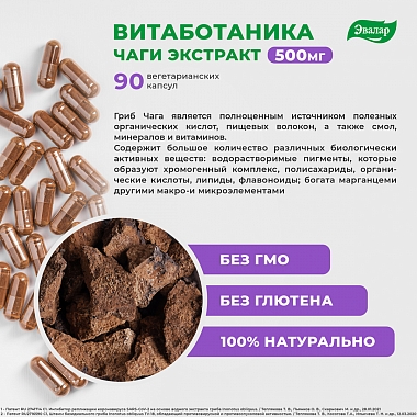 Купить Витаботаника Чаги экстракт 90 шт капсулы