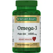 Купить: Nature's Bounty Рыбий жир 1000 мг Омега-3 50 шт капсулы